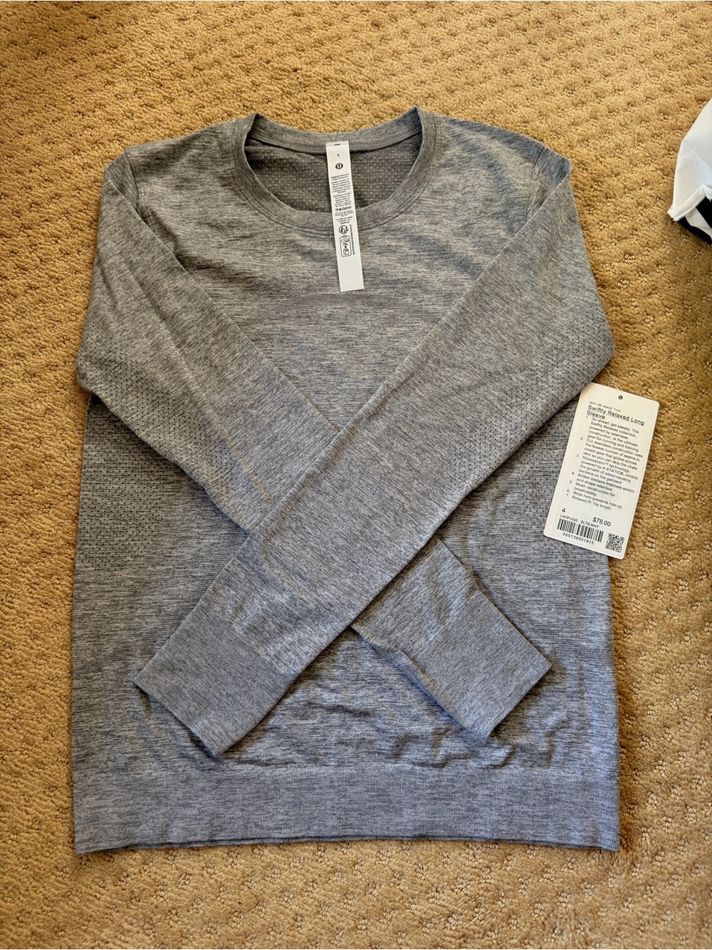 lululemon athletica Heather Gray Crewneck Sweater